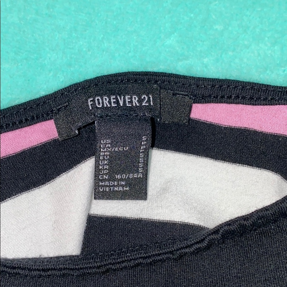 FOREVER 21 summer striped bodysuit